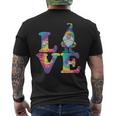 Gnome Love Hippie Gnomes Tie Dye Retro Style Vintage Peace Mens Back Print T-shirt