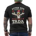 After God Made Me He Said Tada Happy Rooster Chicken Men's T-shirt Back Print
