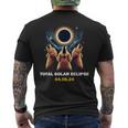 Goldendoodle Dog Howling At Total Solar Eclipse 8 April 2024 Men's T-shirt Back Print