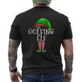 Golfing Elf Family Matching Group Christmas Golf Dad Mens Back Print T-shirt