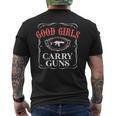Good Girls Carry Guns Gun Shooting Girl Men's T-shirt Back Print