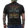 Gramps Is My Favorite Name Father's Day Gramps Men's T-shirt Back Print