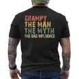 Grampy The Man Myth Bad Influence Vintage Men's T-shirt Back Print