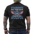 My Granddaughter Has Your Back Proud Air Force Papa Men's T-shirt Back Print