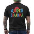Grandma Gamer Super Gaming Matching Men's T-shirt Back Print