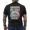 Grandpa By Day Gamer By Night For Father Gamer Men's T-shirt Back Print