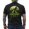 Grandpasaurus Rex 2 Kids Sunsetfor Father's Day Mens Back Print T-shirt