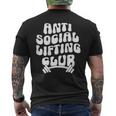 Groovy Anti Social Lifting Club Gym Trendy Men's T-shirt Back Print