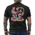 Groovy Love Peace Sign Hippie Theme Party Outfit 60S 70S Men's T-shirt Back Print