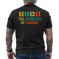 Growing Up Gen X Retro Gaming Generation X Vintage Gamer Men's T-shirt Back Print