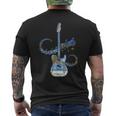 Guitar Rock N Roll Bass Instrument Vintage Metal Men's T-shirt Back Print