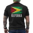 Guyanese Flag Pride Vintage Guyanese Root Guyana Men's T-shirt Back Print