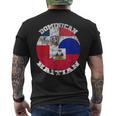 Haiti And Dominican Flag Half Haitian Half Dominican Men's T-shirt Back Print