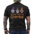 Hanging With My Gnomies Gnome Halloween Mens Back Print T-shirt