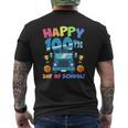 Happy 100Th Day Of School Truck Boys Kids 100 Days Of School Mens Back Print T-shirt