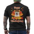Happy Thanksgiving Labrador Retriever Dog I'm Thankful For Men's T-shirt Back Print