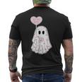 Happy Valentine Ghost Retro Be My Boo Valentine's Day Ghost Men's T-shirt Back Print