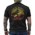 I Hate People Surfing Bigfoot Sasquatch Big Foot Bel Men's T-shirt Back Print