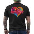 I Heart Love Amber First Name Colorful Named Men's T-shirt Back Print