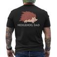 Hedgehog Animal Lover Hedgehog Dad Father's Day Men's T-shirt Back Print