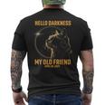 Hello Darkness My Old Friend Cat Solar Eclipse April 08 2024 Men's T-shirt Back Print