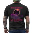Hello Darkness My Old Friend Pink Solar Eclipse April Men's T-shirt Back Print