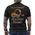 Hello Darkness My Old Friend Total Eclipse 2024 Vermont Men's T-shirt Back Print