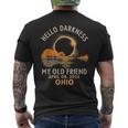 Hello Darkness My Old Friend Total Solar Eclipse 2024 Ohio Men's T-shirt Back Print