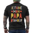 Herren Cadeau D'anniversaire Fête Des Pères Pour Son Papa D'amour T-Shirt mit Rückendruck