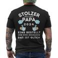 Herren Papaon Zwillingen 2024On Zwillingsjungen Zumatertag T-Shirt mit Rückendruck