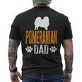 Herren Pomeranian Dad Geschenk Hund Papa Pommeratertag Geschenk T-Shirt mit Rückendruck