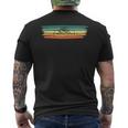 Herzbeat Puls Berge Ecg Hiking Retro Vintage T-Shirt mit Rückendruck