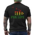 Hi For Life Hawaii Reggae Music Hawaiian Rastafari Rasta Men's T-shirt Back Print