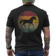 Horse Riding Love Equestrian Girl Vintage Distressed Retro Men's T-shirt Back Print