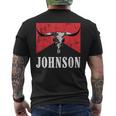 Howdy Cojo Western Style Team Johnson Family Reunion Men's T-shirt Back Print