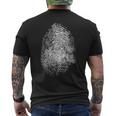 Huella Dactilar Grande Del Análisis De La Escena Del Crimen De Camiseta Hombre Estampado Espalda