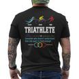 Humorous Triathlon Sports Cycling Running Men's T-shirt Back Print