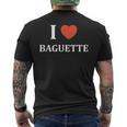 Humour Boulangerie Pain I Love Baguette T-Shirt mit Rückendruck