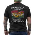 Hungarian Marriage Hungary Married Heritage Flag Culture Men's T-shirt Back Print