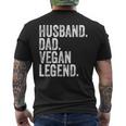 Husband Dad Vegan Legend Father's Day Men's T-shirt Back Print