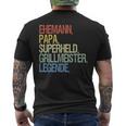 Husband Papa Grillmeister S T-Shirt mit Rückendruck