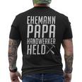 Husband Papa Handwerker Held Craft S T-Shirt mit Rückendruck