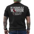 My Husband Is A Warrior Oral Head & Neck Cancer Awareness Men's T-shirt Back Print