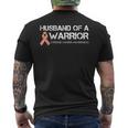 Husband Of A Warrior Uterine Cancer Awareness Men's T-shirt Back Print