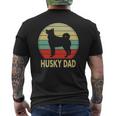 Husky Dad Vintage Mens Back Print T-shirt