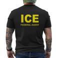 Ice Halloween Costume Federal Agent Police Immigration Mens Back Print T-shirt