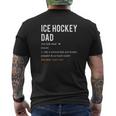 Ice Hockey Dad Shirt Fathers Day Son Daughter Mens Back Print T-shirt