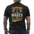 Ice Hockey Teamwork Makes The Dreamwork Coach Player Men's T-shirt Back Print