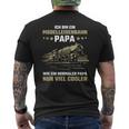 Ich Bin Ein Modellleisenbahn Papa Eisenbahn Modellbahn T-Shirt mit Rückendruck