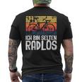 Ich Bin Selten Radlos Radloß Retro Bicycle Cycling T-Shirt mit Rückendruck